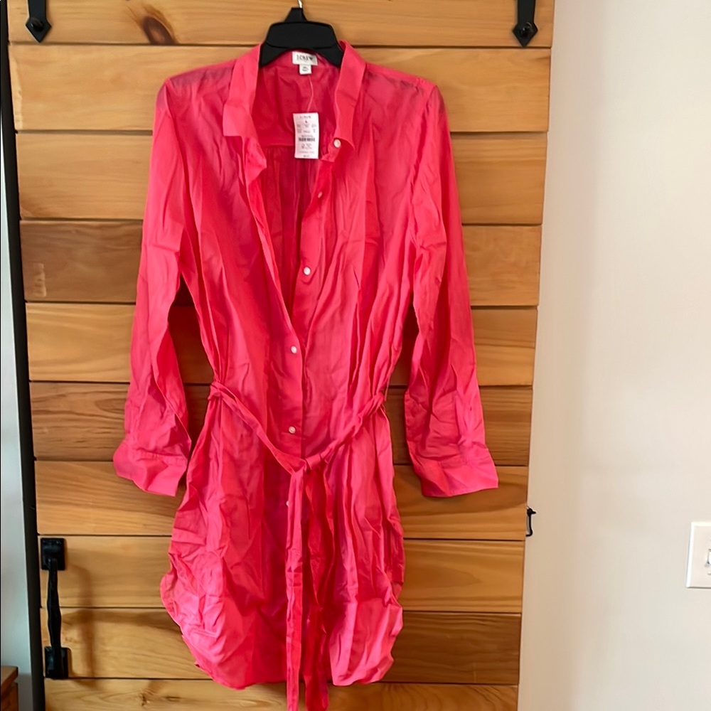 J. Crew Pink Swim Coverup with Stylish Flair